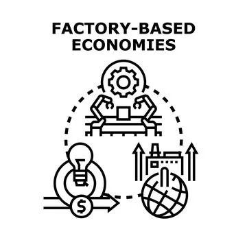 Developing factory based economies and global production 库存插图