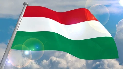 Developing the flag in the wind. Stock Footage 98487918