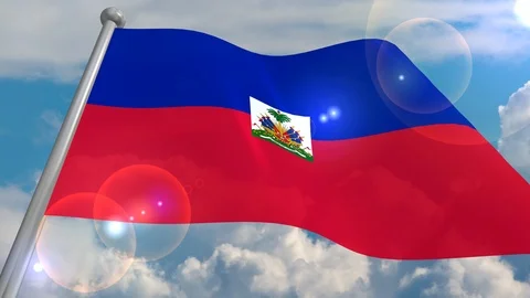 Developing the flag in the wind. Stock Footage 98488950