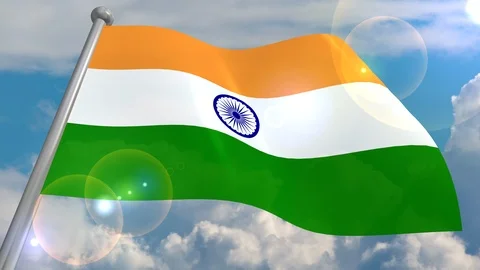 Developing the flag in the wind. Stock Footage 103611781