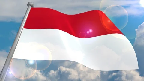 Developing the flag in the wind. Stock Footage 103612656