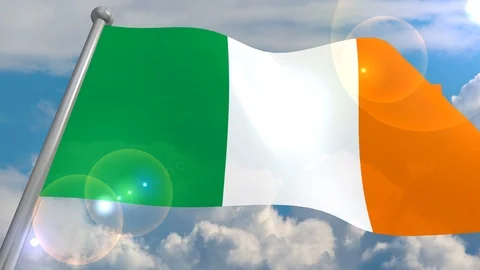 Developing the flag in the wind. Stock Footage 104007185