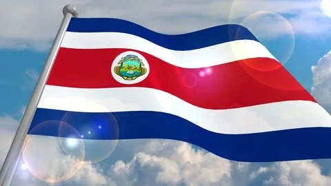 Developing the flag in the wind. Video stock 104022755