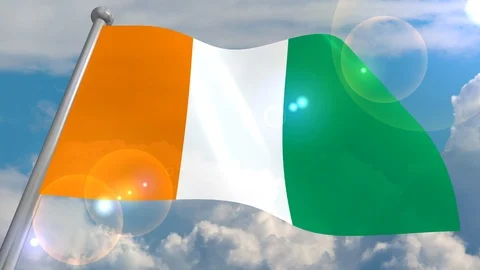 Developing the flag in the wind. 動画素材 104023086