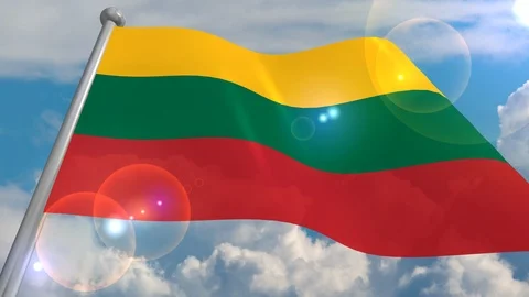 Developing the flag in the wind. Stock Footage 104023489