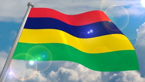 Developing the flag in the wind. Stock Footage 104023646