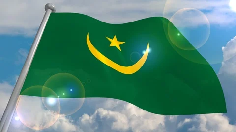 Developing the flag in the wind. Video stock 106674464