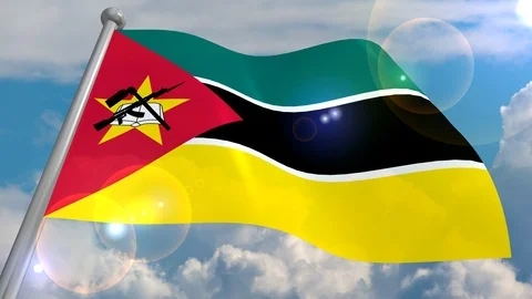 Developing the flag in the wind. Stock Footage 106674904