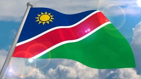 Developing the flag in the wind. Video stock 106675861