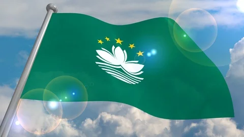 Developing the flag in the wind. 動画素材 106676510