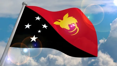 Developing the flag in the wind. Stock Footage 107831990