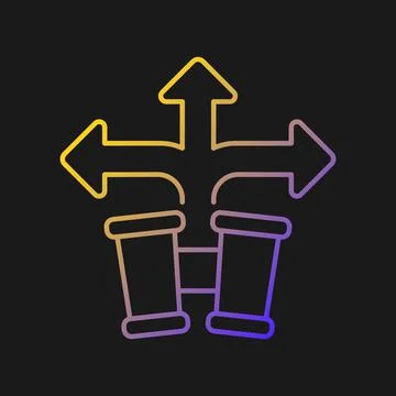 Developing foresight vector icon for dark theme Stock Illustration