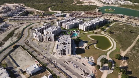 Developing fresh neighborhood in Punta Cana, Dominican Republic, Vista Cana Stock Footage 271370201