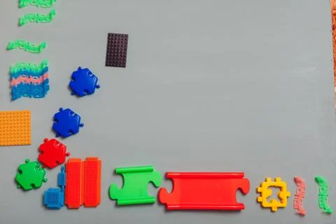 Developing game details of the children's designer as a background place for the Stock Photos