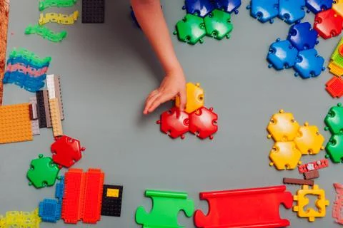 Developing game details of the children's designer as a background place for the Stock Photos