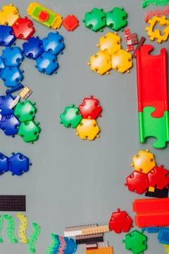 Developing game details of the children's designer as a background place for the Фото