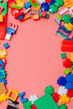 Developing game details of the children's designer as a background place for the Stock Photos