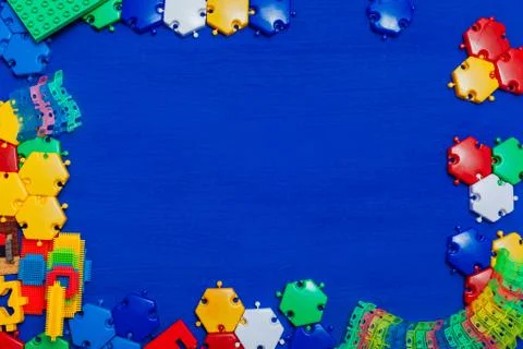 Developing game details of the children's designer as a background place for the Stock Photos