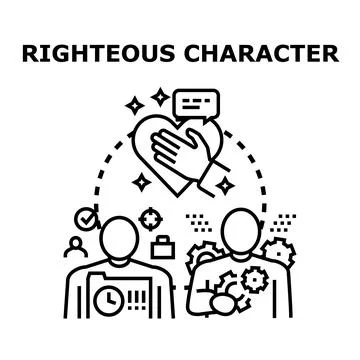 Developing honest character and ethical business principles Stock Illustration