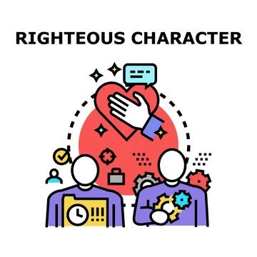 Developing honest character and ethical business principles Stock Illustration