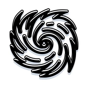 Developing hurricane weather storm vortex swirl illustration Stock Illustration
