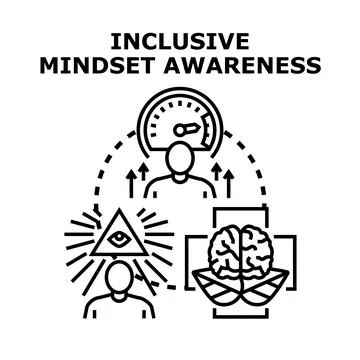 Developing an inclusive mindset fostering diversity and awareness Illustrazione stock