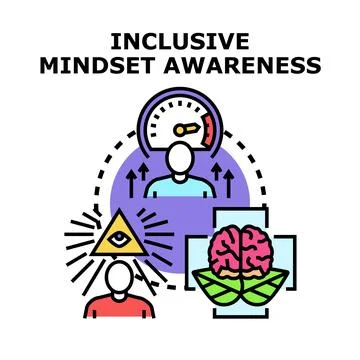 Developing an inclusive mindset fostering diversity and awareness Stock Illustration