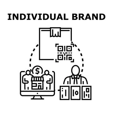 Developing individual brand strategy for online business 스톡 일러스트