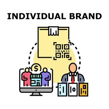 Developing individual brand strategy for online business Stock Illustration