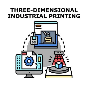 Developing industrial product prototypes using three dimensional printing t.. Stock-Illustration