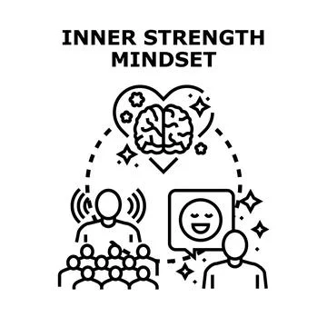 Developing inner strength and emotional well being mindset Stock Illustration