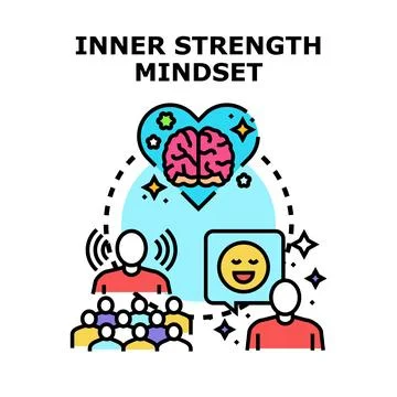 Developing inner strength and emotional well being mindset Stock Illustration