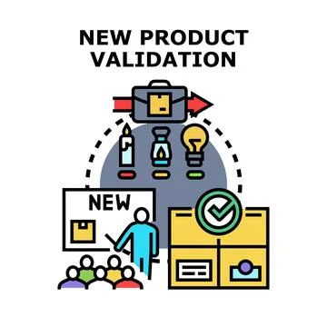 Developing innovative product concepts validating market needs Stock Illustration