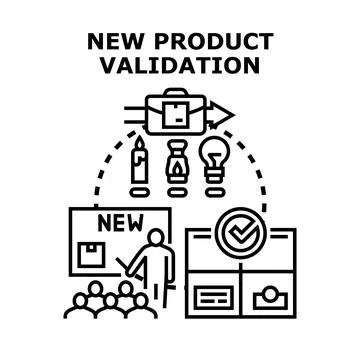 Developing innovative product concepts validating market needs Stock Illustration