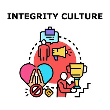 Developing an integrity culture and ethical business values Stock-Illustration