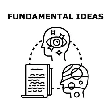 Developing knowledge and thinking fundamental ideas Stock Illustration