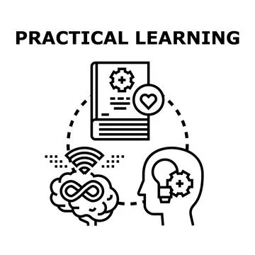 Developing knowledge for practical learning and continuous education Stock Illustration