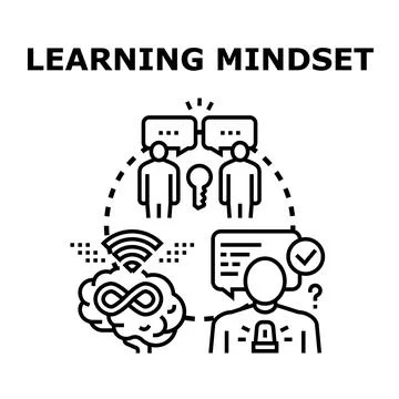 Developing a learning mindset for knowledge acquisition Stock Illustration
