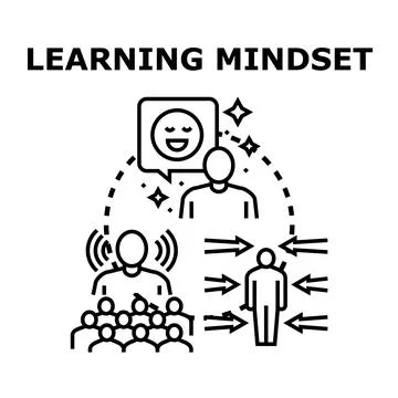 Developing a learning mindset for personal growth and education Stock Illustration
