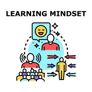 Developing a learning mindset for personal growth and education Stock Illustration
