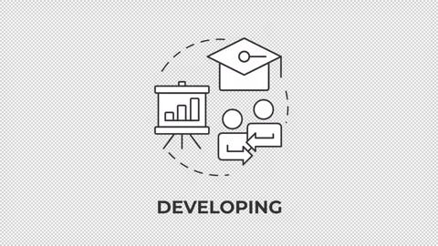 Developing line concept icon animation Stock Footage 337774343