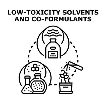 Developing low toxicity solvents and co formulants for sustainable chemistry Stock Illustration