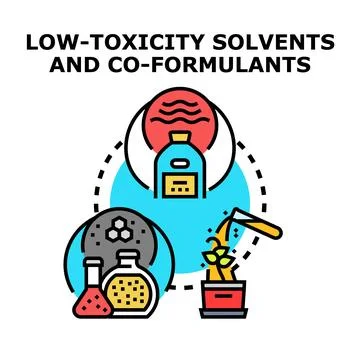 Developing low toxicity solvents and co formulants for sustainable chemistry Stock Illustration