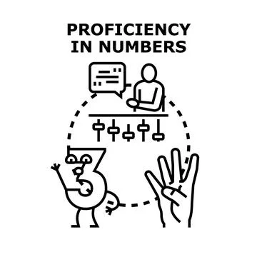 Developing mathematical proficiency and data analysis skills Stock Illustration