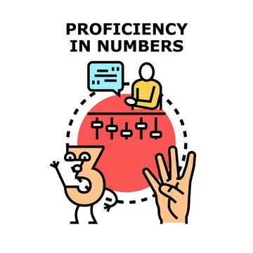 Developing mathematical proficiency and data analysis skills Stock Illustration