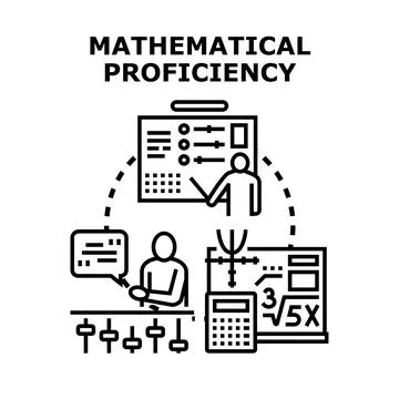Developing mathematical proficiency learning education and skill 스톡 일러스트