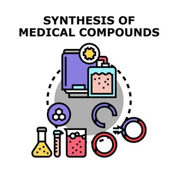 Developing medical compounds through scientific research laboratory Stock Illustration