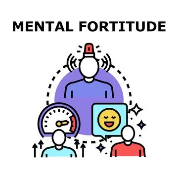 Developing mental fortitude and resilience concept Stock Illustration