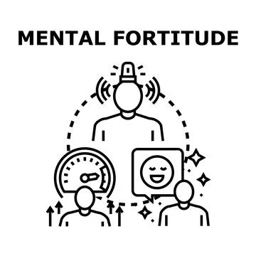 Developing mental fortitude and resilience concept Stock Illustration