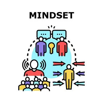 Developing mindset for business communication and growth イラスト素材